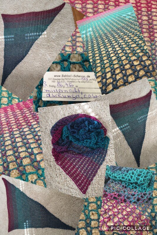 Triangle Shawl „Red Coral“ – Crochet Pattern