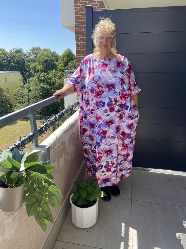 Schlupfkleid Damenkleid für jeden Tag mit Seitentaschen - Sommerkleid Jerseykleid Tunika Nähen mit nur kleinem Schnitt