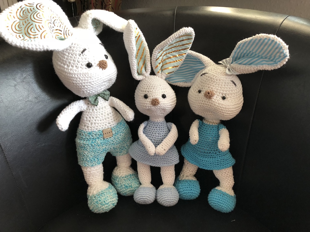 Häkelanleitung für die Hasen Hans und Hanna