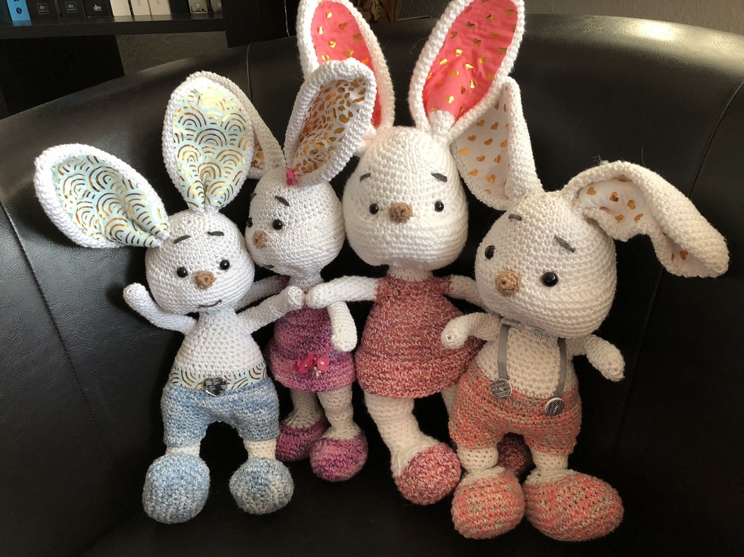 Häkelanleitung für die Hasen Hans und Hanna