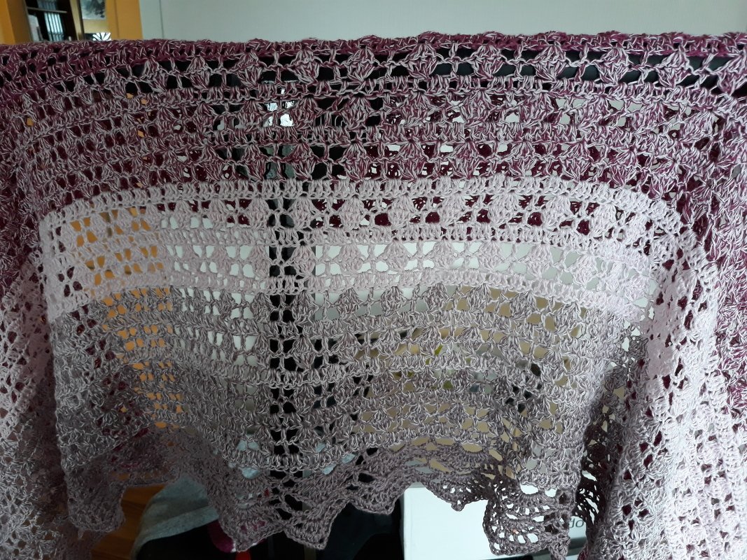 Sommerstola Schwarzwälder Kirsch, Häkelanleitung