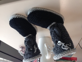 Eulenstiefel in grau