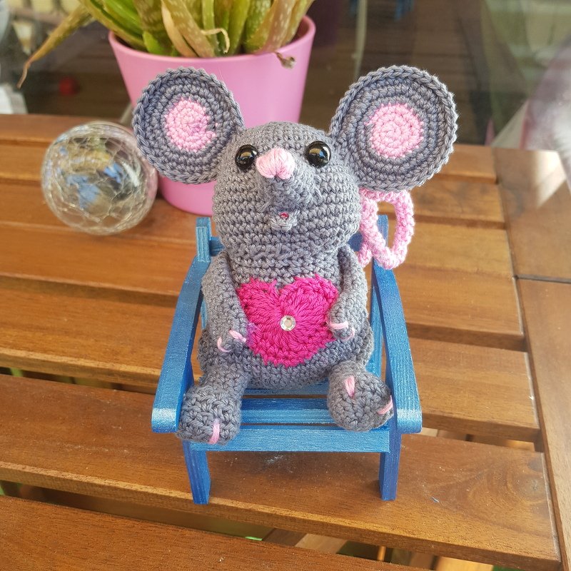 Häkelanleitung Glücksbringer Maus "Krümmel und Bommel"