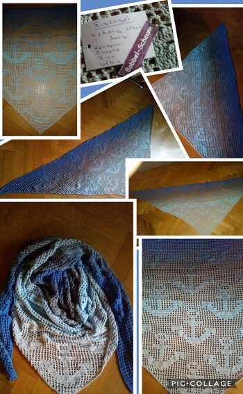 Das Häkeln des Tuches hat mir riesigen Spass gemacht und geht selbstverständlich mit an die Nordsee.
Danke für die tolle Anleitung