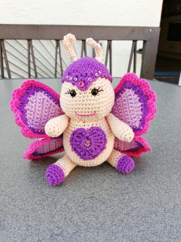 Häkelanleitung Glücksbringer Schmetterling "Yara"