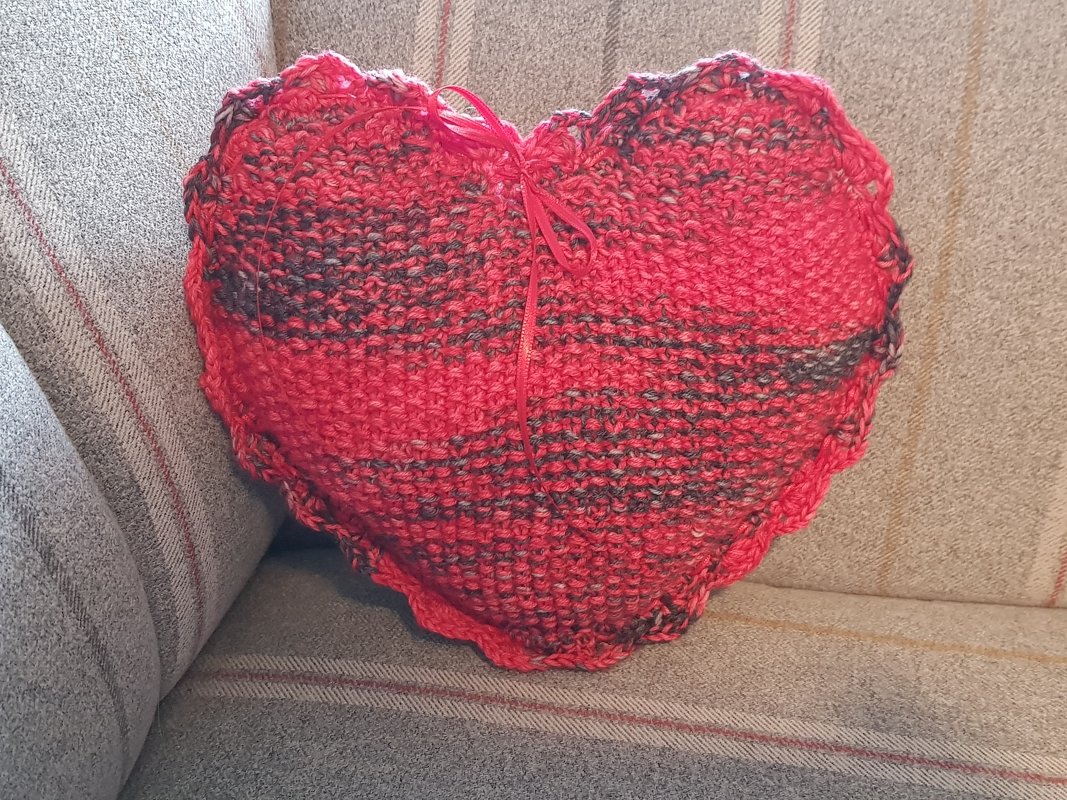 Strickanleitung Kissen "Herz"