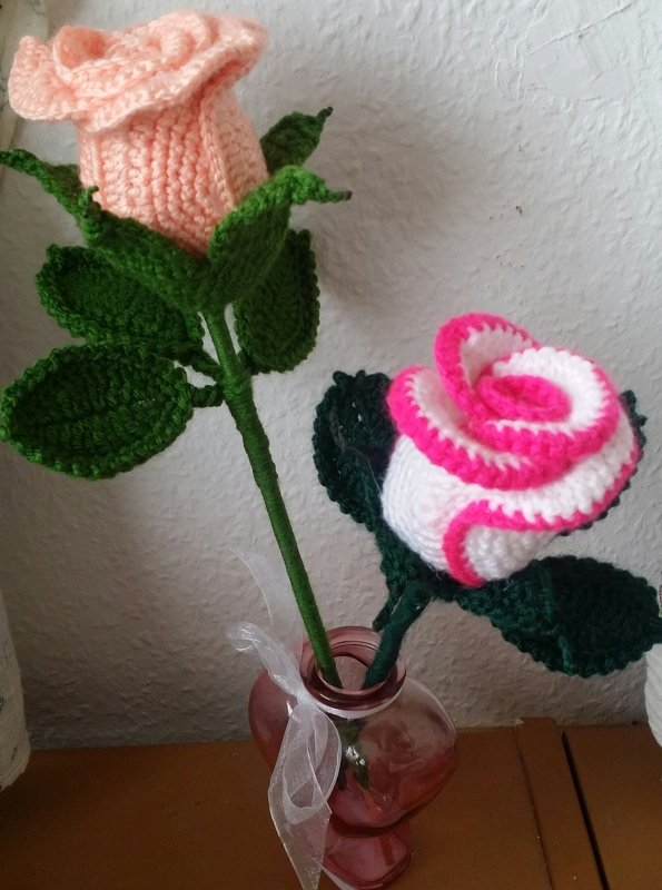 Schöne Große Rosen - Häkelanleitung