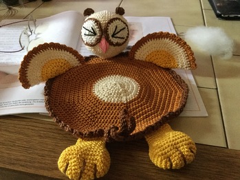 Ich war sehr begeistert von der Anleitung für die kleine Eule. Sie ist gut nach zu arbeiten und es gibt ein schönes Geschenk - nicht nur für Kinder. Meine Freundin, Ü50 ????, liebt Eulen, ich glaube, sie wird sich auch darüber freuen...