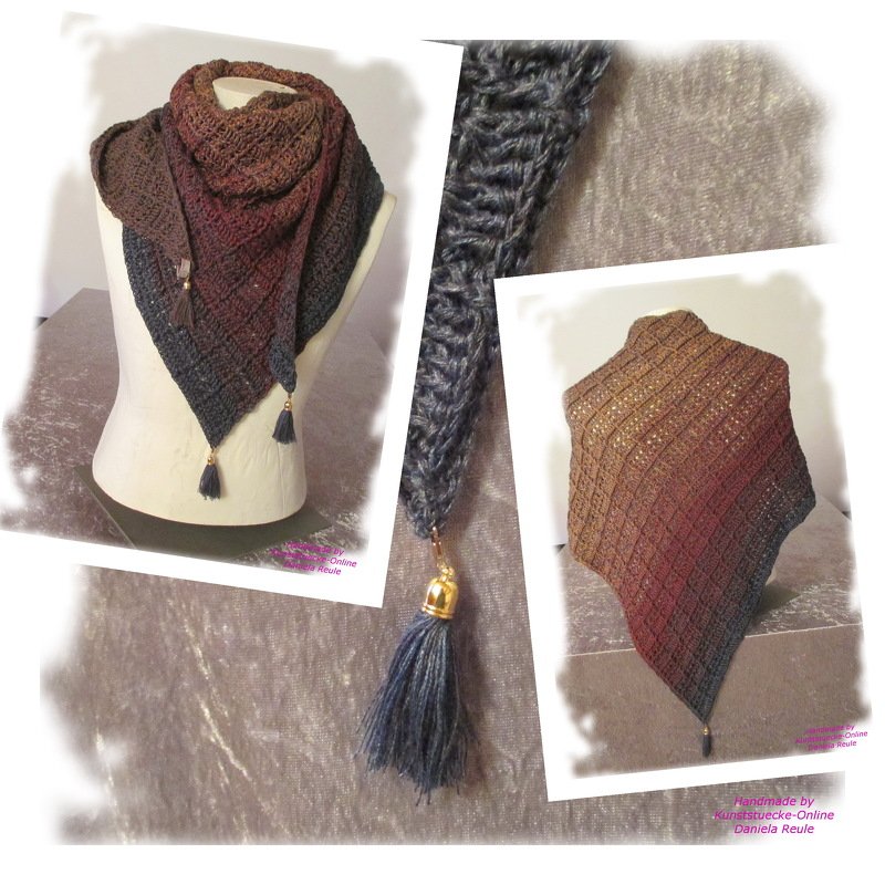 &quot;Lútha 1.0&quot; bezauberndes Dreieckstuch / Häkeltuch