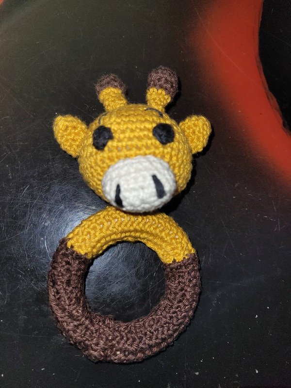 Crochet Pattern Giraffe Rattle, crochet Babyrattle