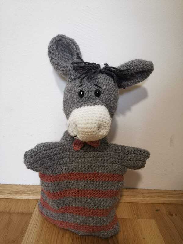 Handpuppe Esel PDF Häkelanleitung