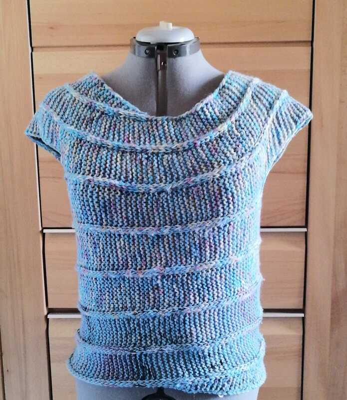 Strickanleitung für das Shirt Spiralblüte