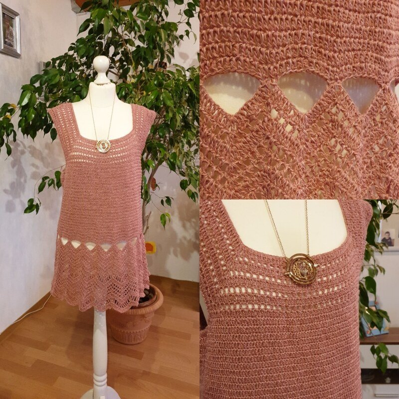 Top / Minikleid &quot;Happy Day&quot; im Mustermix - Häkelanleitung