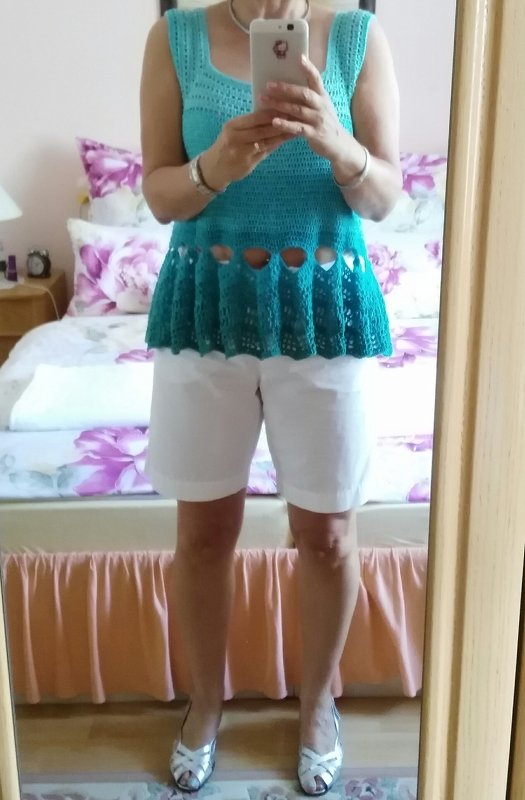 Top / Minikleid &quot;Happy Day&quot; im Mustermix - Häkelanleitung