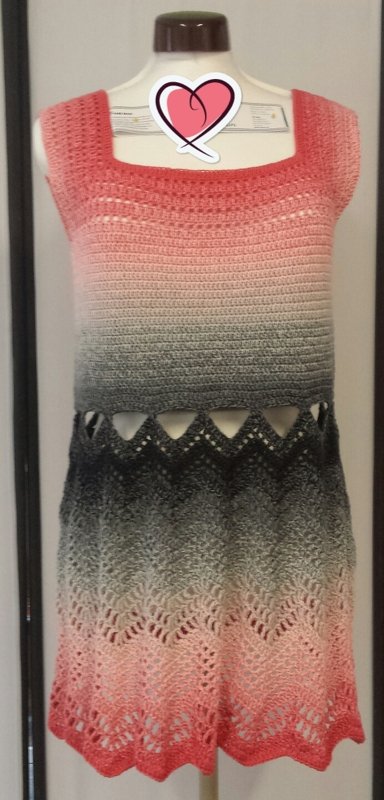 Top / Minikleid &quot;Happy Day&quot; im Mustermix - Häkelanleitung