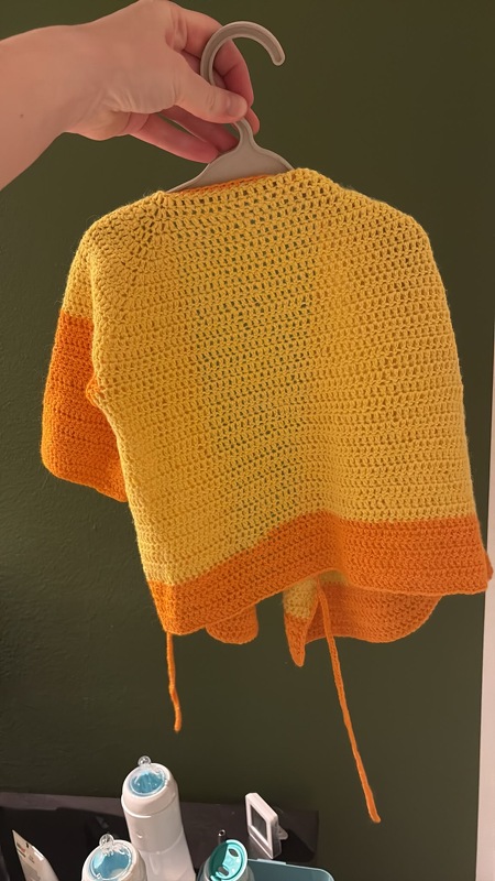 Häkelanleitung Baby Wickeljacke nahtlos / raglan von oben