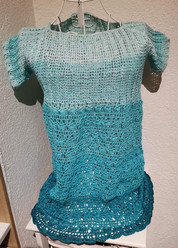 Häkelanleitung Tunika - Kleid "Seerose"