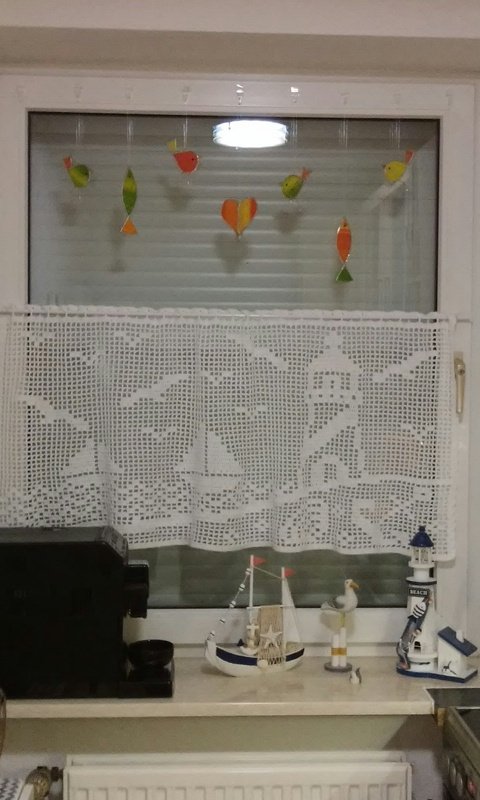 Häkeln / Gardine / Maritim