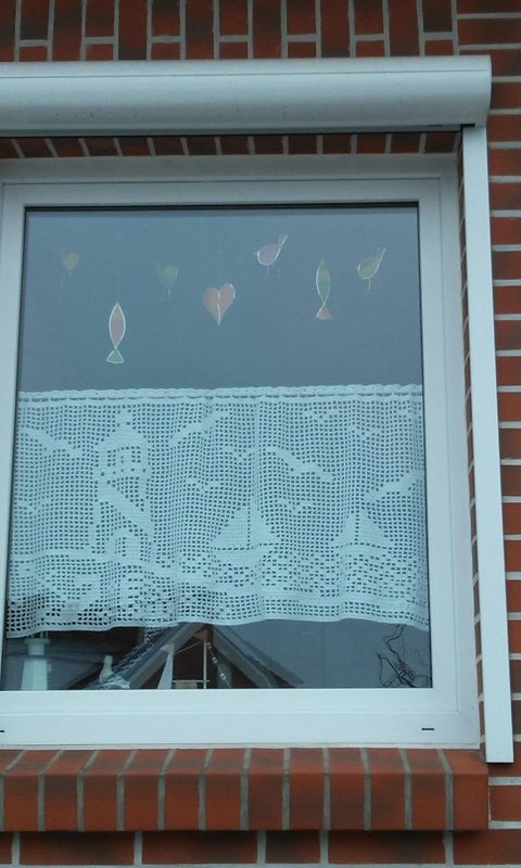 Häkeln / Gardine / Maritim