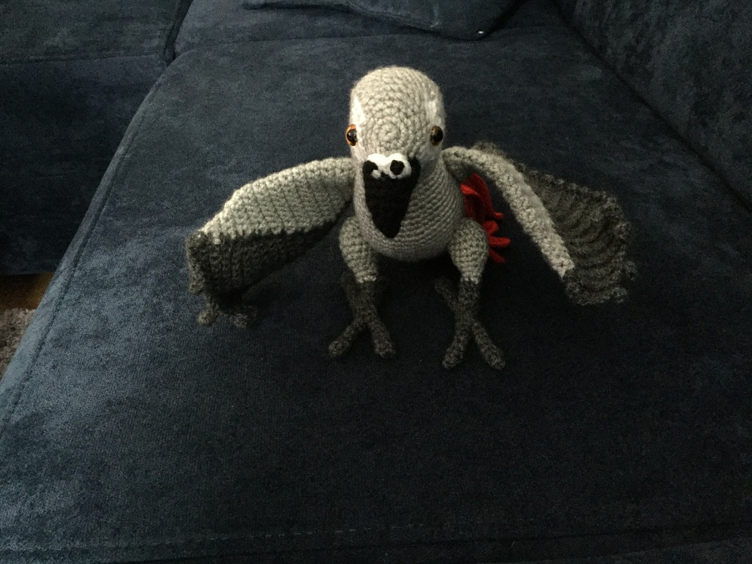 Häkelanleitung Graupapagei - PDF