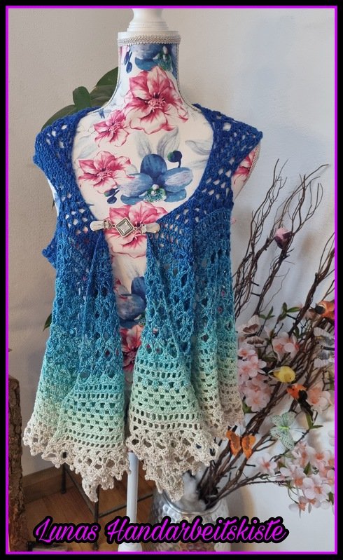 Häkelanleitung Tuchweste Summerdream