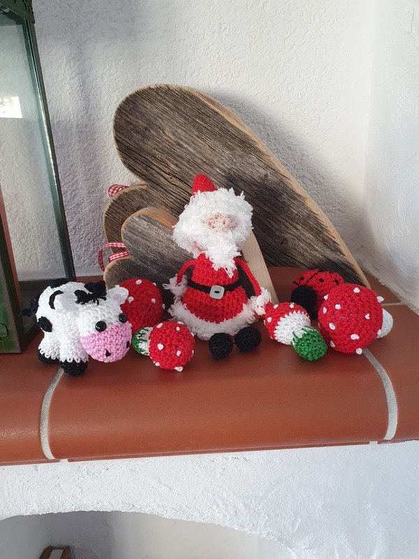 5er Set Weihnachten Anhänger Elch Nikolaus Schneemann Engel Christbaumschmuck