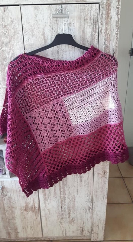 Individuelles “4/4-Nomis-Valent-HäkelTuch“, häkeln aus Dreiecktuch-Bobbel 4/4