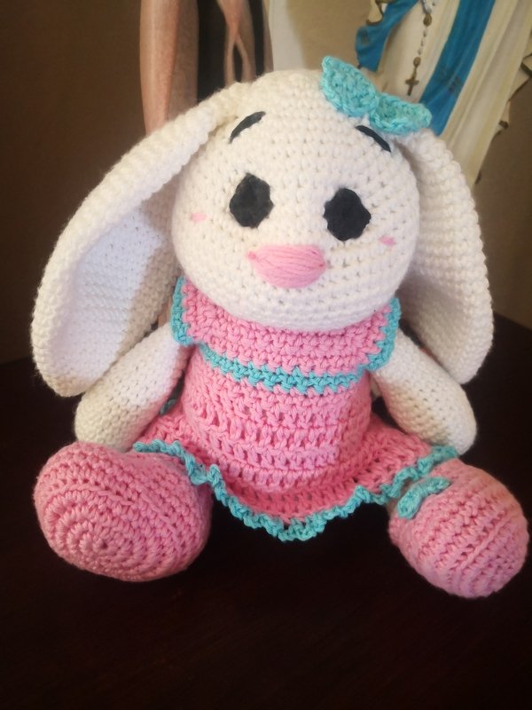 Häkelanleitung XXL Hase ++ Softie ++ Kleidchen gestrickt oder gehäkelt