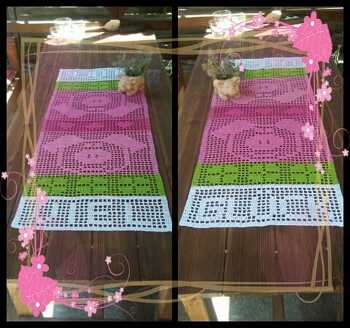 Ich habe diesen wunderschönen Läufer fertig.... Die Anleitung kann man nur weiter empfehlen.... Danke....