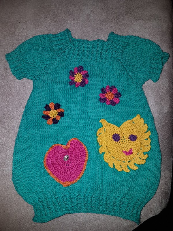 Ballonkleid mit Taschen *Strick- und Häkelanleitung für Gr. 92 / 98* (anpassbar an andere Größen)