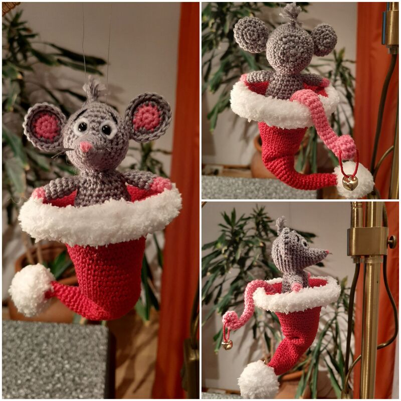Häkelanleitung - Die Weihnachtsmäuschen - zwei Größen