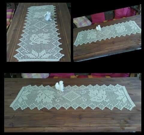 Häkeln / Tischläufer / Herbstlaub