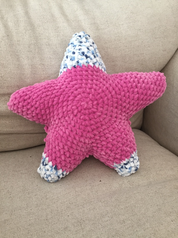 - SAM - Seestern zum Kuscheln und Liebhaben, Plüschtierstern aus Chenillegarn, schönes Geschenk, Plüschtier