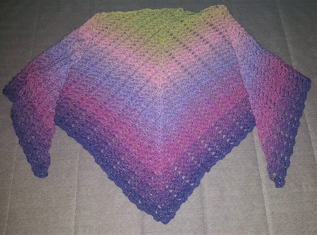 "Süße Welle" gehäkeltes Tuch mit Wellen- und Muschelmuster