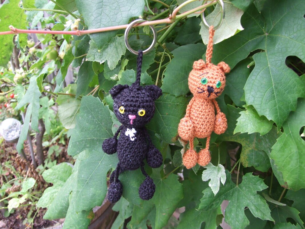 Häkelanleitung - Taschenbaumler Katze Kleo