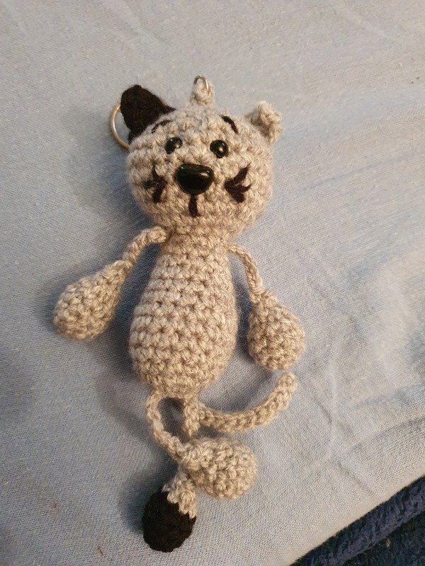 Häkelanleitung - Taschenbaumler Katze Kleo