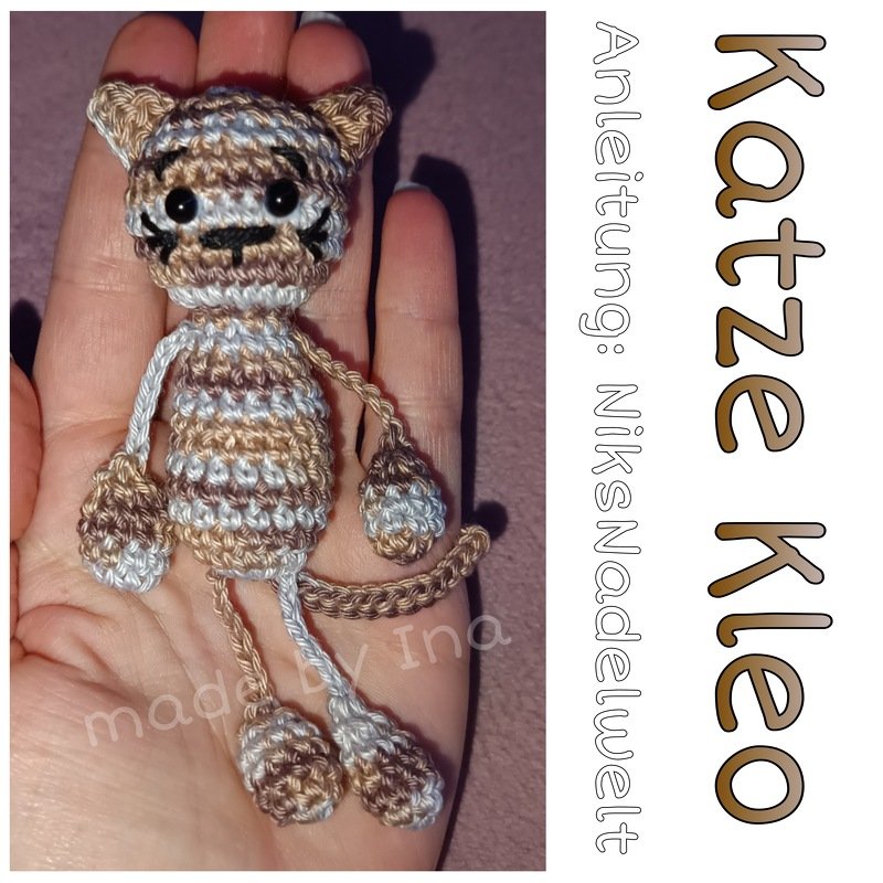 Häkelanleitung - Taschenbaumler Katze Kleo