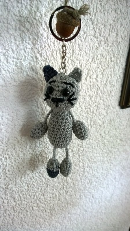 Häkelanleitung - Taschenbaumler Katze Kleo