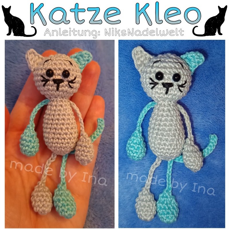 Häkelanleitung - Taschenbaumler Katze Kleo