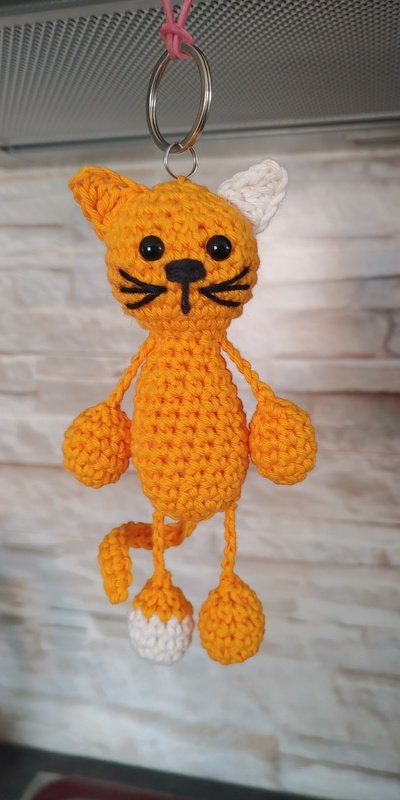 Häkelanleitung - Taschenbaumler Katze Kleo