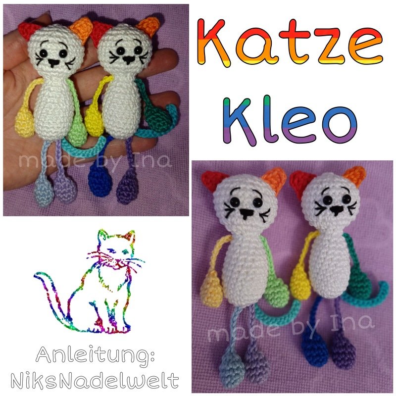 Häkelanleitung - Taschenbaumler Katze Kleo
