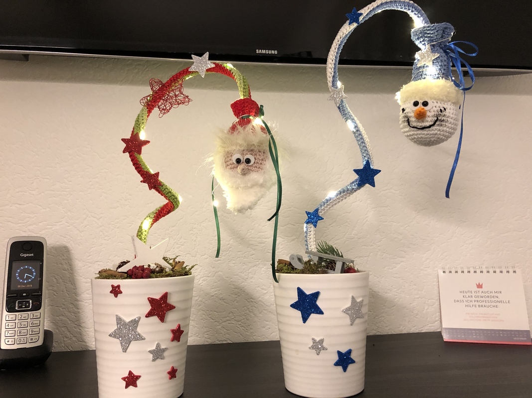 2 Anleitungen im Set Grüße vom Schnee und Weihnachtsmann