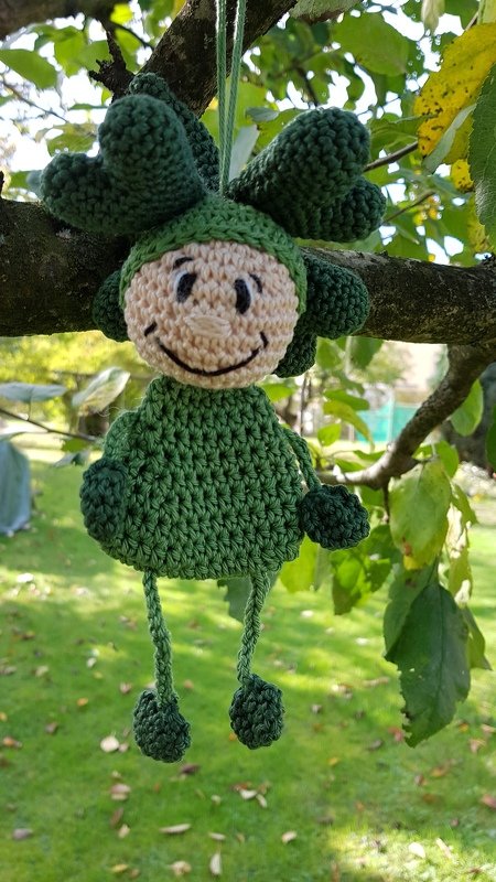 Glücksbringer Glücksklee Kleeblatt Anhänger Taschenbaumler