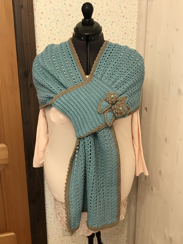 Häkelanleitung Schal // Steckschal // Stola Embrace