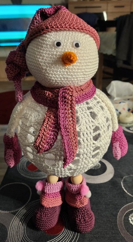 Häkelanleitung Lampe Anton Schneemann / Dekoidee