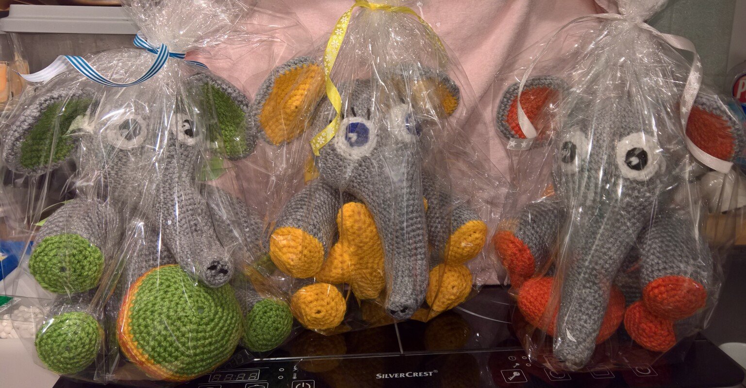 Crochet Pattern - Cute Elephant with Balloon