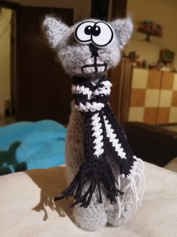 Dekoidee "GrinseKatze" Häkelanleitung