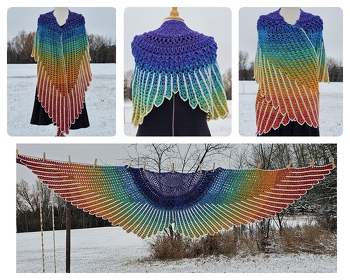 My 2nd Wings of Love. This is in a custom wolltraum cake. I added an extra row of small crocodile stitches.