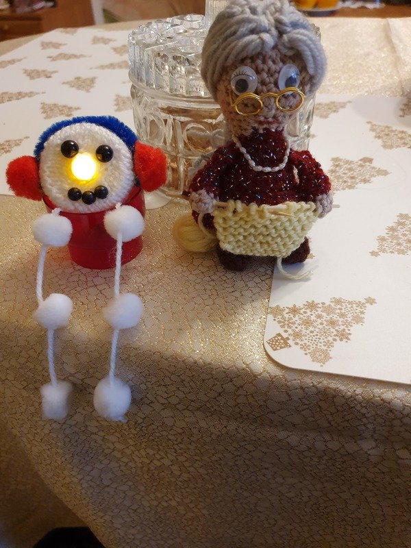 LED Teelicht Schneemann - Strickanleitung