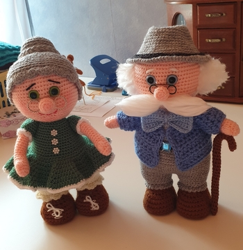 Oma und Opa werden Geschenk zu einer diamantenen Hochzeit. Ich hoffe, dass sie gut ankommen